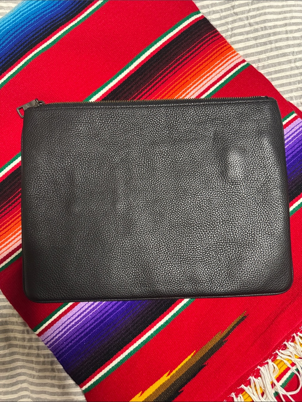 Coach Black Pebbled Leather Travel Pouch - Picture 5 of 8